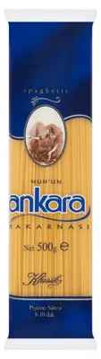 Zdjęcie produktu dla Ankara Makarnasi Spaghetti 500g – Wysokiej jakości makaron z semoliny z pszenicy durum, idealny do dań włoskich