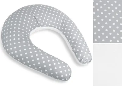 Immagine prodotto di Copricuscino per allattamento con cerniera - 180 cm di circonferenza - Grigio, bianco