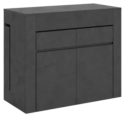 Immagine prodotto di Consolle Tavolo Allungabile 90-302x42x75 cm Evolve Antracite Spatolato con Panca Inferiore e Superiore