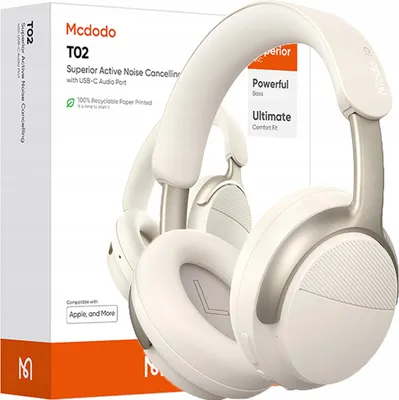 Obrázek produktu pro Mcdodo Bezdrátová sluchátka Bluetooth s mikrofonem Anc Béžová
