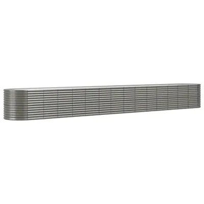 Produktbild von vidaXL Hochbeet Pulverbeschichteter Stahl 620x80x68 cm Grau