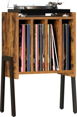 Produktbild von ACAZA LP-Aufbewahrungssystem - Plattenständer - LP-Halter - Vinyl-Halter - MDF - Braun Vintage