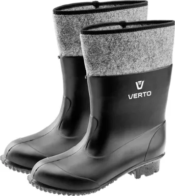 Produktbild von VERTO Filz-Gummistiefel Uni-Erwachsene Langschaft - Herren Gummistiefel Komfort - Größe 39-47 (39)