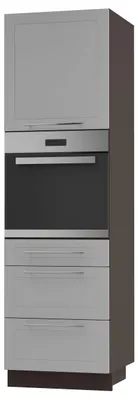 Produktbild von Backofenumbauschrank BARI 60x207cm lackiert Ausführung wählbar BA-D14/RU/3 (MRA),RAL 7040 fenstergrau matt,lava