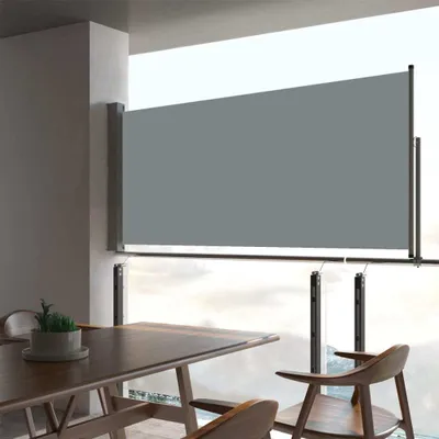 Obrázok produktu pre Maison Exclusive – Výsuvná bočná markíza, 60 x 300 cm, sivá