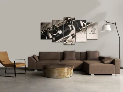 Produktbild von Akustikbild Musik 200x100 cm Bilder Akustikschaum Hochleistungsschallabsorber Schallschutz Leinwand 5 tlg Wandbild Raumakustik Schalldämmung 030205-4