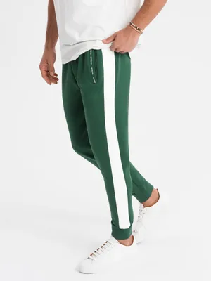 Zdjęcie produktu dla Ombre Clothing Męskie spodnie dresowe Hamzae ciemnozielony XL