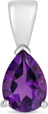 Productafbeelding van Halsketting voor dames, witgoud 375/1000, met amethist - 13mm * 5mm; TRS34049KW