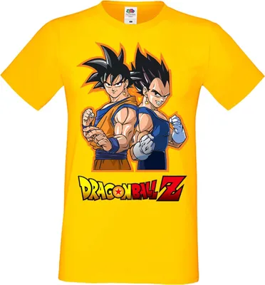 Produktbild von Herren T-Shirt Anime Manga Dragon Anime Manga Ball Z 01 Goku Vegeta, Man 2XL / Gelb
