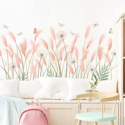 Immagine prodotto di Adesivi da parete fiori - Adesivi da parete per camera da letto - Adesivi da parete per soggiorno - Decorazione da parete - Adesivi da parete per camera delle ragazze - Design rosa - Decorazione da pa