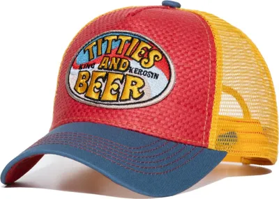 Produktbild von King Kerosin Trucker Cap «Titties And Beer» red/blue