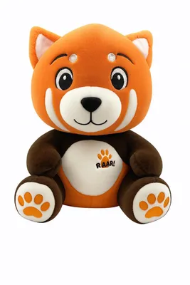 Produktbild von Kuscheltier Roter Panda 27 cm orange-braun-weiß – Weiches Plüschtier Stofftier
