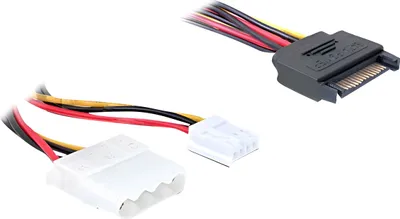 Immagine prodotto di DELOCK Cavo SATA 15Pin -> Molex 4Pin +1x Floppy 0,30m