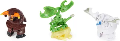 Produktbild von Bakugan Starter 3-Pack, Special Attack Nillious, Titanium Dragonoid, Bruiser, individualisierbare Actionfigur, Sammelkarten, Kinderspielzeug für Jungen und Mädchen, Wurfkreisel, 6 Jahr(e)