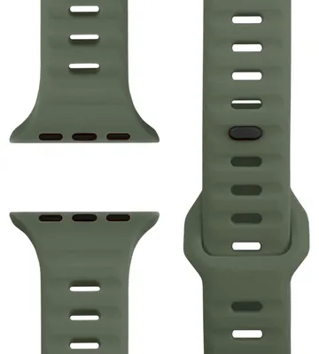Obrázek produktu pro Sportovní silikonový náramek pro Apple Watch Ultra/SE/10/9/8/7/6/5/4/3/2/1, kompatibilní s velikostmi 42/44/45/46/49 mm - barva: lesní zelená