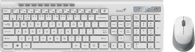 Obrázek produktu pro Genius SlimStar 8230 Set klávesnice a myši, bezdrátový, CZ+SK layout, Bluetooth, 2,4GHz, USB, bílá