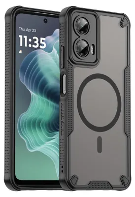 Immagine prodotto di Custodia Defender per Motorola Moto G35 5G Custodia protettiva nera opaca Magsafe Backcover Custodia per cellulare