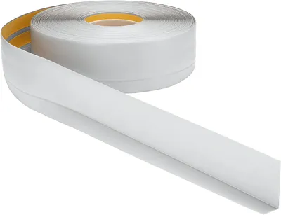 Produktbild von Weichsockelleiste PVC 50x20mm - 1 Meter, selbstklebend Eckleiste, flexible Bodenleiste, Premium Weich Sockelleiste (Hellgrau)