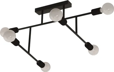 Immagine prodotto di Lampada da soffitto Belsiana 6 luci nera Eglo 98034