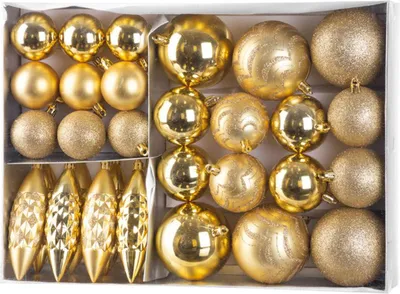 Produktbild von MAGICHOME WEIHNACHTSKUGELN, 31 St., Gold, Mix