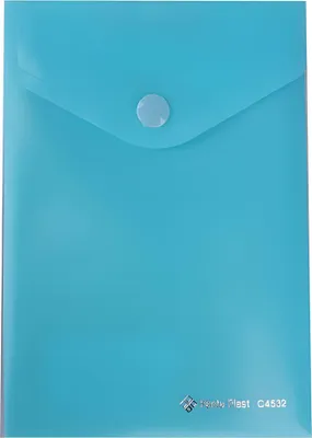 Produktbild von Dokumentenhülle A6 Druckknopf pastellblau Hochformat 10er Packung