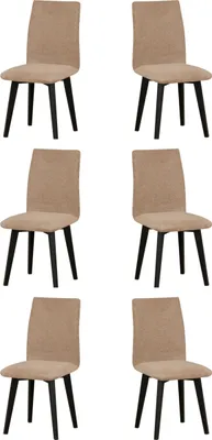 Image de Chaise de salle à manger, chaise en hêtre massif, chaise de cuisine - Set 6x LUNA 2 noir