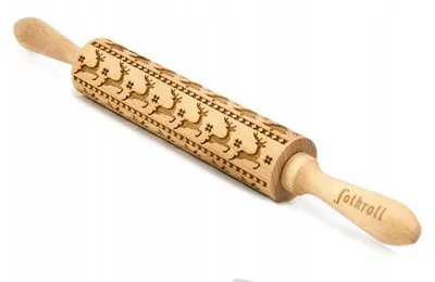 Produktbild von Folkroll Teigrolle Skandinavische Weihnachten 43 cm