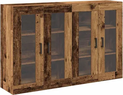 Image de Cabinets muraux 2 pcs Bois Ancien 69,5 x 34 x 90 cm