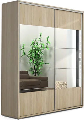 Produktbild von A17 Schlafzimmerschrank mit 2 Schiebetüren, Spiegel - Sonoma - 230 x 62 x 245 cm