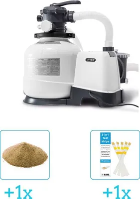 Produktbild von Zwemfilterpumpe SX2800 mit 8000 Liter pro Stunde inklusive Sandfilter mit 0,4/0,8 mm Körnung - Schwimmbadzubehör - 25 kg