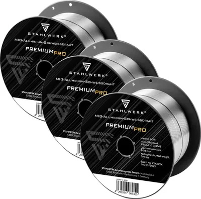 Produktbild von STAHLWERK Schweißdraht MIG MAG Aluminium ER4043 Si5 (ALSI-5) Ø 0,8 mm 3er Set