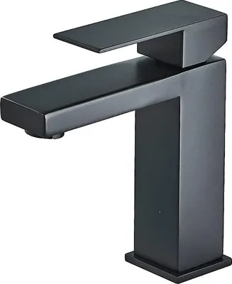 Immagine prodotto di Rubinetto per lavabo, montato a soffitto, monocomando, nero corto