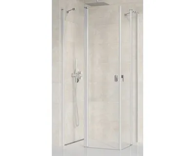 Immagine prodotto di Un lato della cabina doccia Ravak Cromo CRV2-90 satinato+trasparente 1QV70U00Z1
