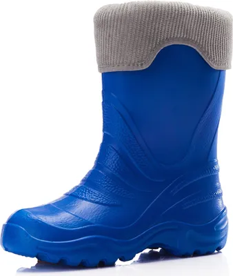 Produktbild von Ladeheid Kinder Mädchen Jungen federleichte Eva Thermo Gummistiefel gefüttert LA-861 (Blau2727c/Grau, 28/29)
