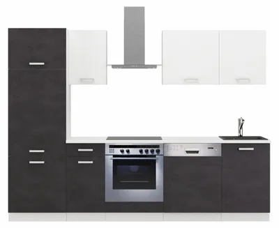 Produktbild von Küche Toni 270 cm Küchenzeile Küchenblock Singleküche Einbauküche