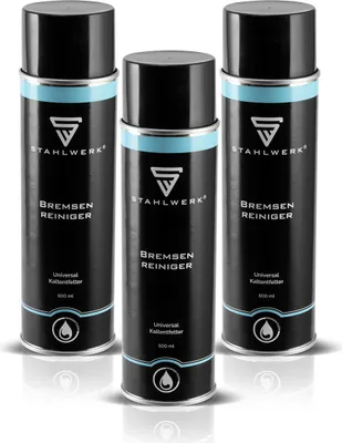 Produktbild von STAHLWERK 3 x Bremsenreiniger und Kaltentfetter zum Reinigen 500 ml