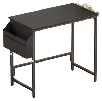 Productafbeelding van Bureau, met geïntegreerde opbergruimte, industriële stijl, zwart, 40 cm