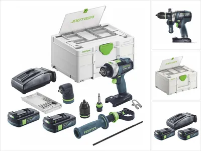 Immagine prodotto di Festool TPC 18/4 I-Basic-Set trapano a percussione a batteria 18 V 75 Nm brushless + 2x batteria ricaricabile 3,0 Ah + caricabatterie + systainer
