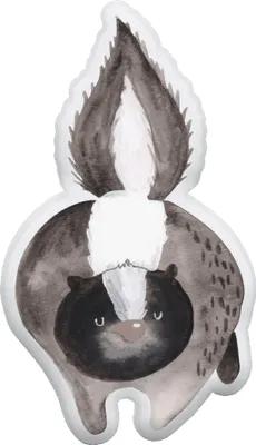 Produktbild von Mr. & Mrs. Panda Dekokissen Stinktier Angriff 25 cm - Weiß - Geschenk, Raubtier, Wildtier, wütend, Zierkissen, Plüschtier, Kuscheltier, Drohung, Stofftier, Skunk