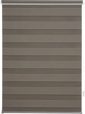 Produktbild von Fensterrollo Doppelrollo Klemmfix ohne Bohren mit Seitenzug Farbe: Braun, Größe: 80x160 cm