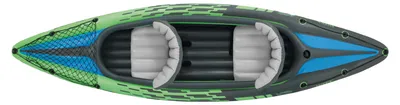 Image de Intex Bateau gonflable Bateau de pêche Kayak Challenger K2, Set incl. pagaie alu et pompe, 351 x 76 x 38cm, 2 personnes, 68306