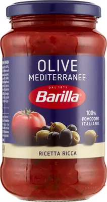 Produktbild von Barilla 8076809513449, Tomatensoße, 400 g, Gluten, Konservierungsmittel, 321 kJ, 77 kcal, 6,2 g