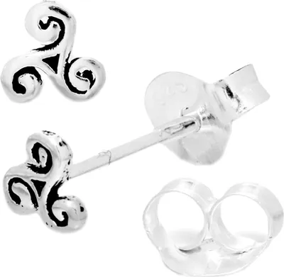 Produktbild von Ohrstecker Triskele sehr klein Schmuck 925er Silber