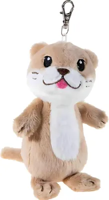 Image de Porte-clés doudou loutre 12 cm en peluche