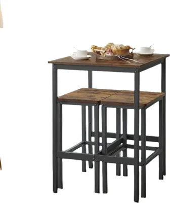 Zdjęcie produktu dla Stół barowy kuchenny w stylu vintage, wymiary: 60 x 60 x 92 cm