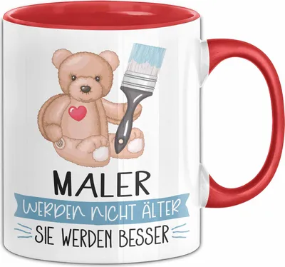 Produktbild von Maler Werden Nicht Älter Sie Werden Besser Malermeister Geschenk Tasse Lustiger Spruch (Rot)
