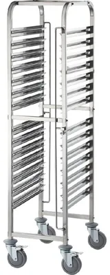 Produktbild von Tablettwagen aus Edelstahl - 14xGN 1/1 - 380x550x1735mm