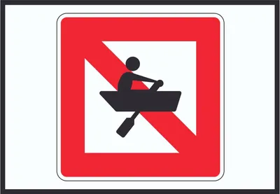 Produktbild von Ruderboote verboten Symbol A3 (297x420mm)