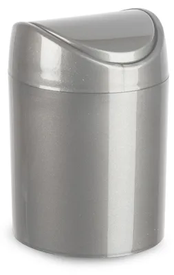 Produktbild von Plasticforte Mini-eimer mit Klappdeckel - grau - 1,4L - 17 cm