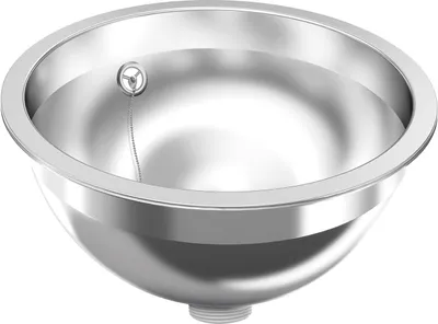 Produktbild von KWC AR Rundbecken, RONDO, Edelstahl, hgl, 337x150 mm, Überlauf, Ab-u.Überlaufgarn.
